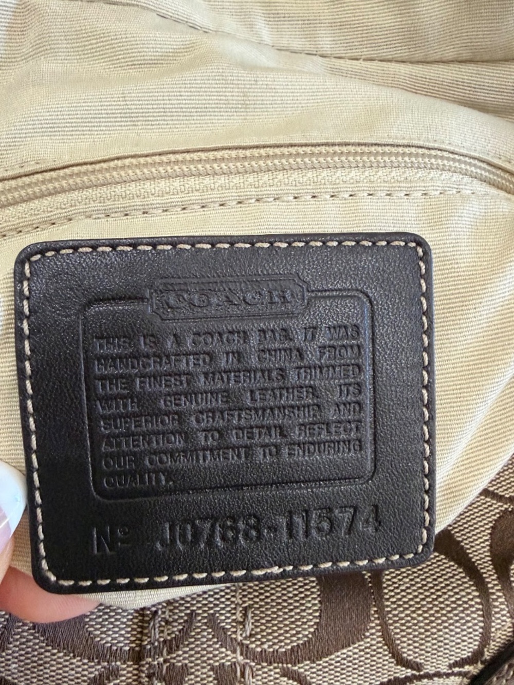 Coach Vintage Y2K Signature Brown Canvas & Leather Flap Turn-loch Shoulder Bag - Picture 11 of 14